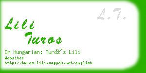 lili turos business card